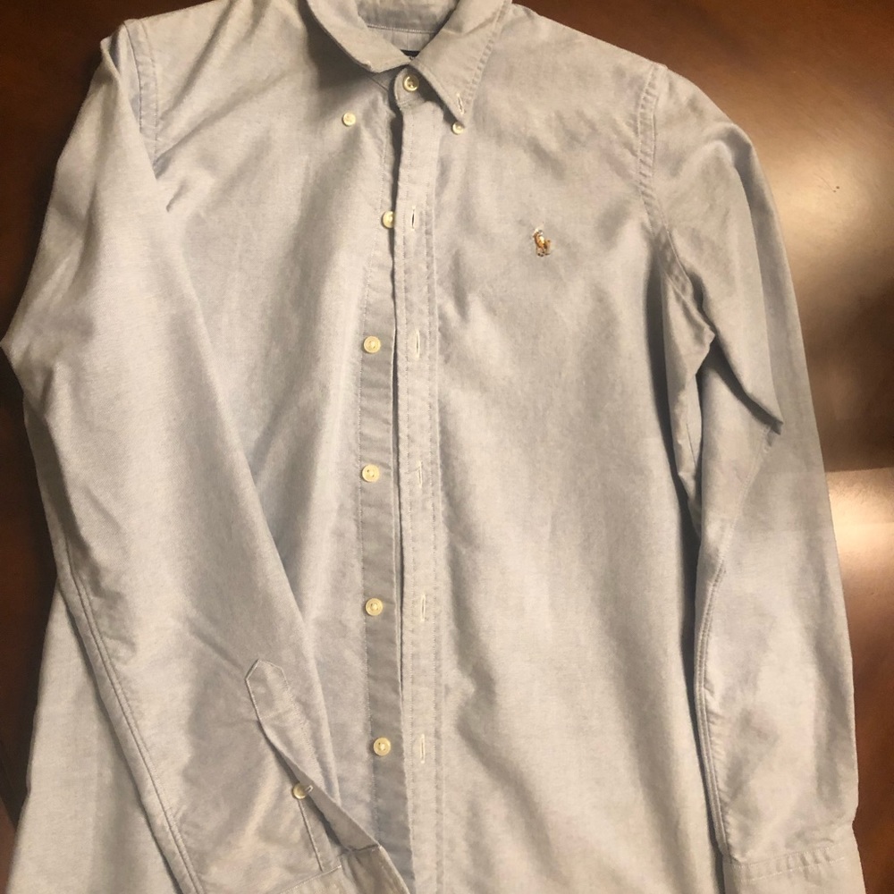 Ralph Lauren chambray colored button down